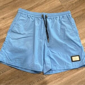 Concepts Home Plate Logo Drawstring Athletic Shorts in Sky Blue